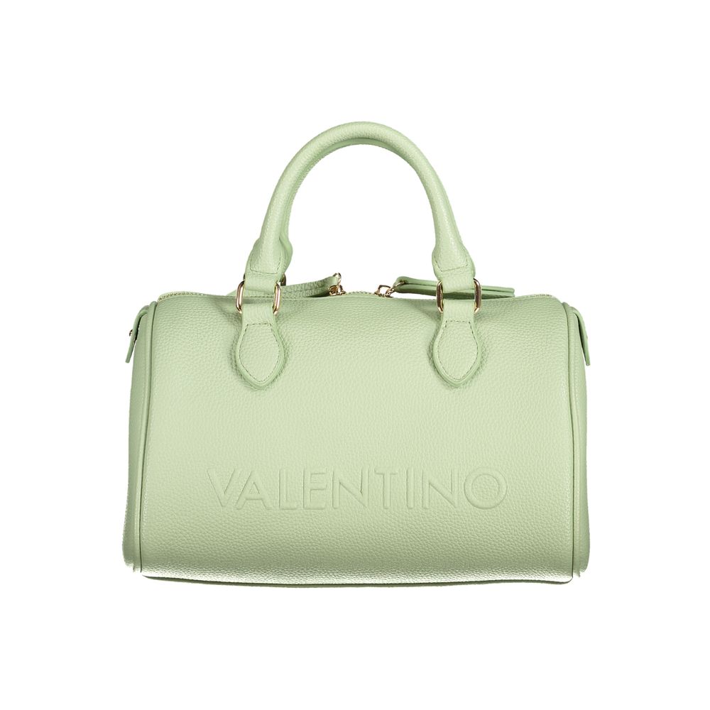 Mario Valentino Green Faux Leather Handbag with Adjustable Strap