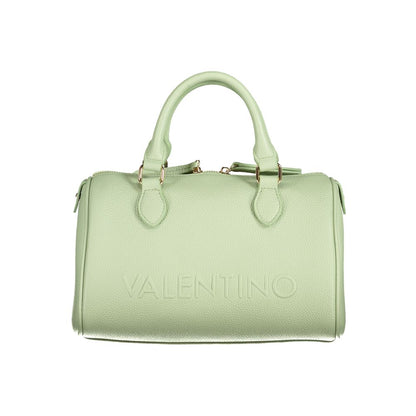 Mario Valentino Green Faux Leather Handbag with Adjustable Strap