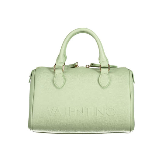 Mario Valentino Green Faux Leather Handbag with Adjustable Strap