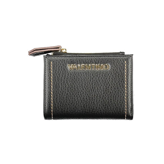 Mario Valentino Black Faux Leather Wallet for Women