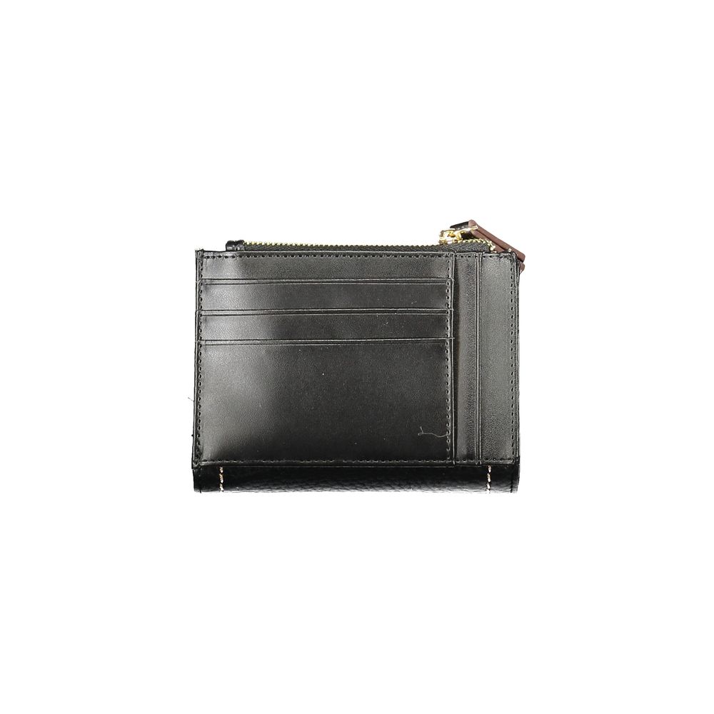 Mario Valentino Black Faux Leather Wallet for Women
