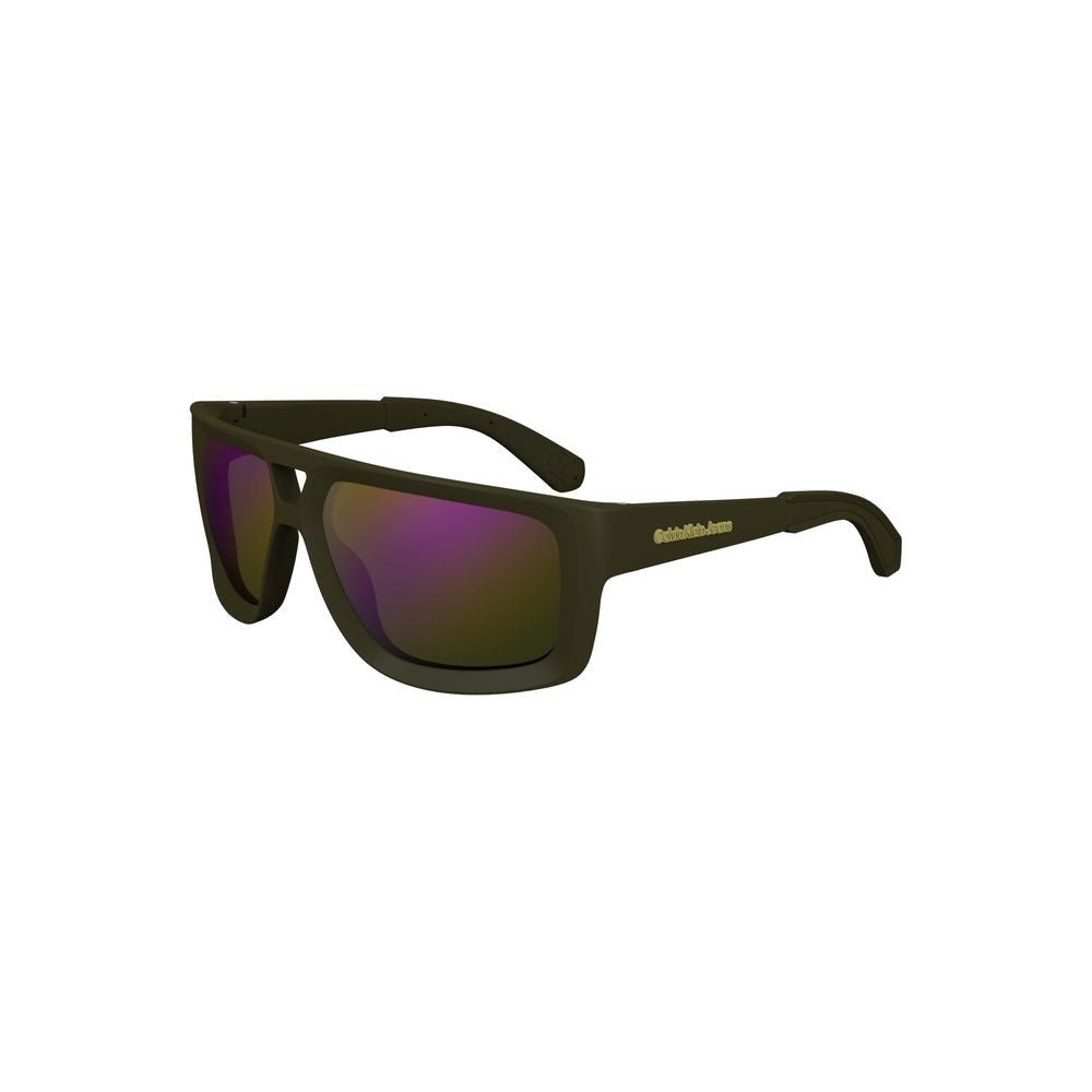 Calvin Klein Men's Square Sunglasses – Green Lenses, 60mm