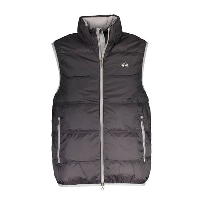 La Martina Black Padded Gilet Jacket