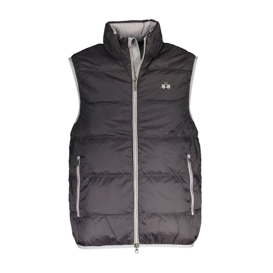 La Martina Black Padded Gilet Jacket