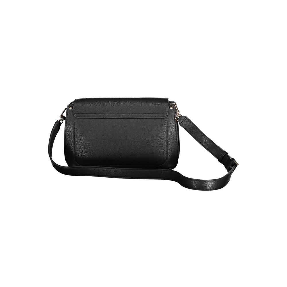 Guess Jeans Black Meridian Handbag – Faux Leather, Multifunctional Design
