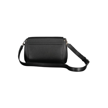 Guess Jeans Black Meridian Handbag – Faux Leather, Multifunctional Design