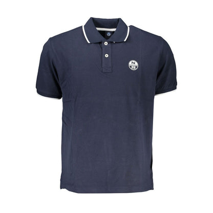 North Sails Blue Cotton Polo Shirt - Effortless Style Meets Functionality