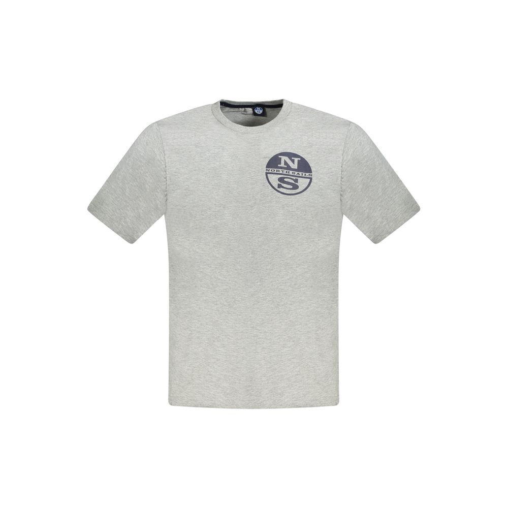 North Sails Grey Cotton Men T-Shirt