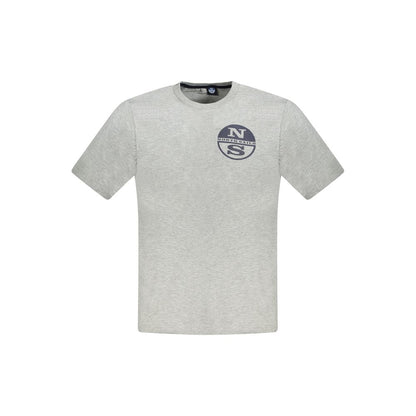 North Sails Grey Cotton Men T-Shirt