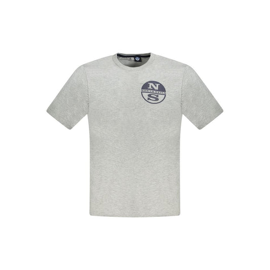 North Sails Grey Cotton Men T-Shirt