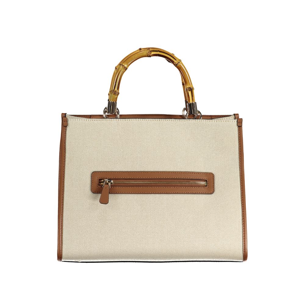 Guess Jeans Beige Cotton Handbag - KERIMA BAG