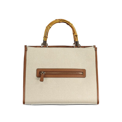 Guess Jeans Beige Cotton Handbag - KERIMA BAG