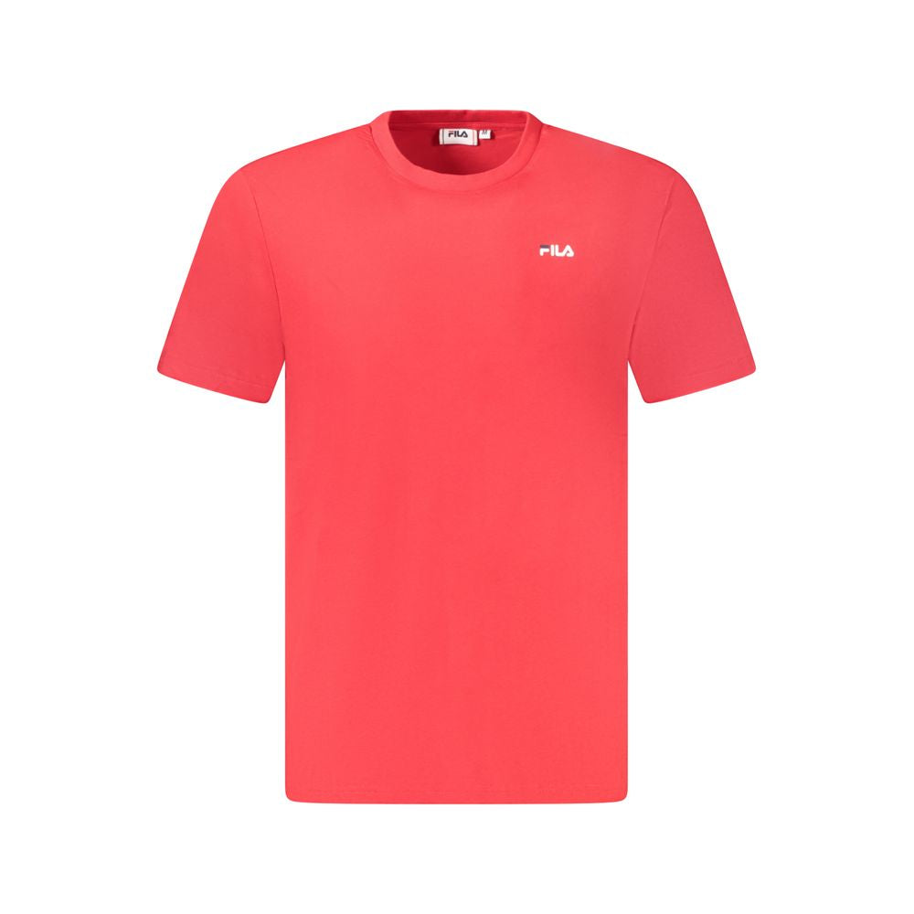 Fila Red Cotton T-Shirt - Classic Comfort and Style