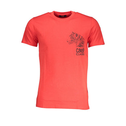 Cavalli Class Red Cotton T-Shirt - Bold Streetwear Essential