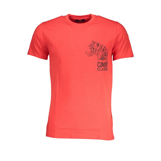 Cavalli Class Red Cotton T-Shirt - Bold Streetwear Essential