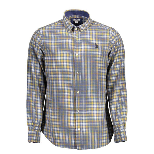 U.S. Polo Assn. Blue Cotton Men Shirt