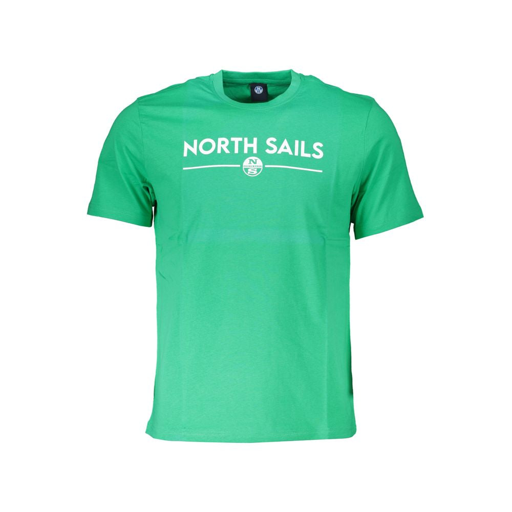 North Sails Green Cotton T-Shirt - Sustainable Casualwear