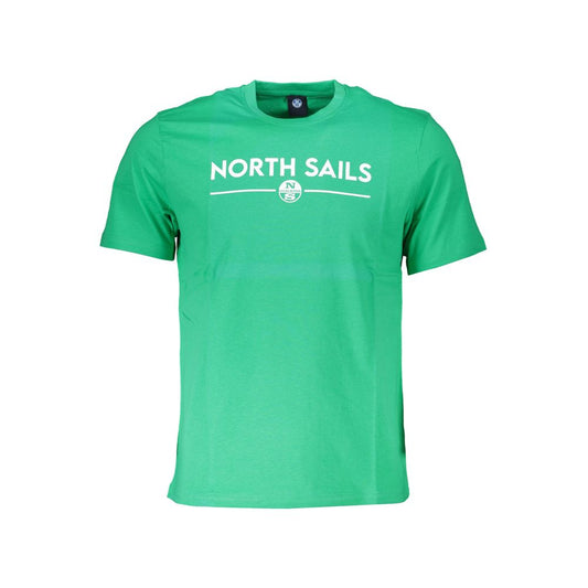 North Sails Green Cotton T-Shirt - Sustainable Casualwear