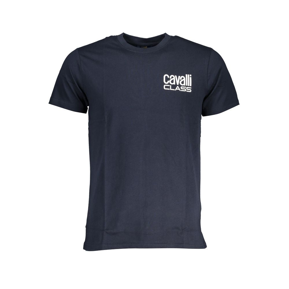 Cavalli Class Blue Cotton T-Shirt - Stylish Comfort for Everyday Wear