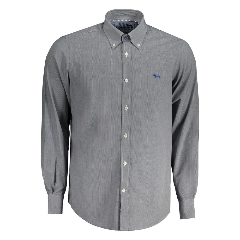 Harmont & Blaine Blue Cotton Shirt - Checked Elegance