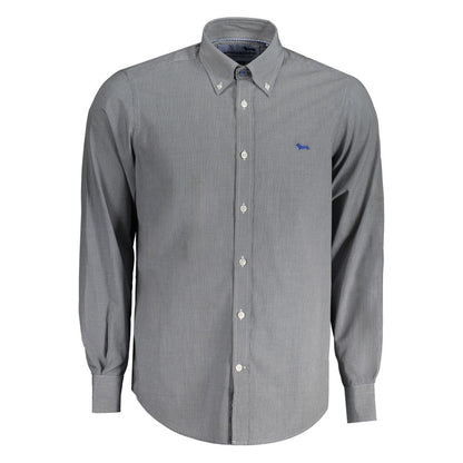 Harmont & Blaine Blue Cotton Shirt - Checked Elegance