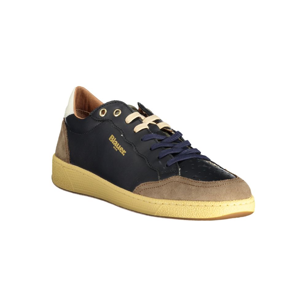 Blauer Brown Polyester Sneakers with Contrast Details