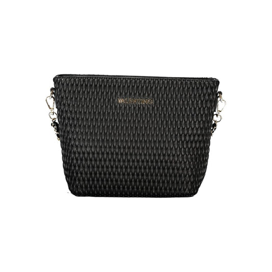 Mario Valentino Black Smooth Leather Handbag with Adjustable Strap