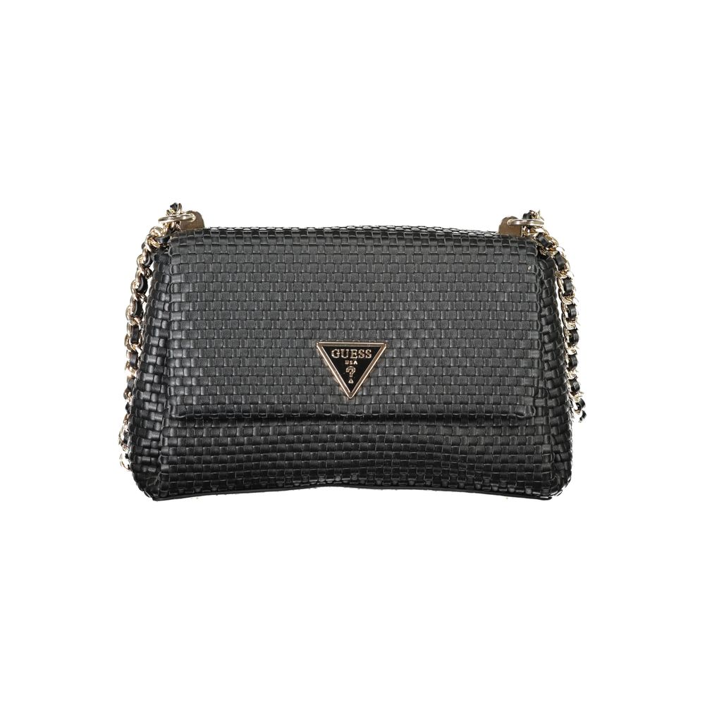Guess Jeans Black Circe Handbag – Faux Leather, Stylish Versatility