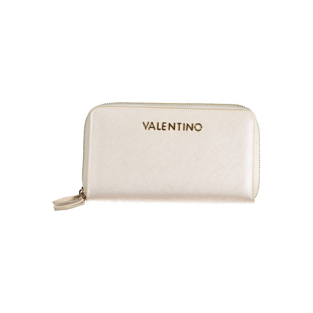 Mario Valentino Brown Faux Leather Women’s Wallet with Zip Closure
