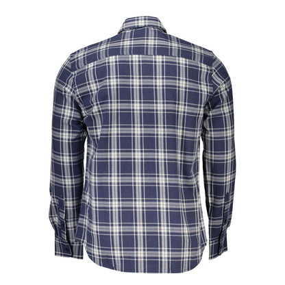 North Sails Men's Checkered Long Sleeve Shirt Blue Cotton