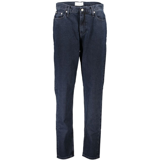 Calvin Klein Blue Cotton Mom Jeans