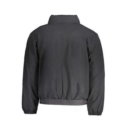 Calvin Klein Black Polyester Jacket with Removable Hood