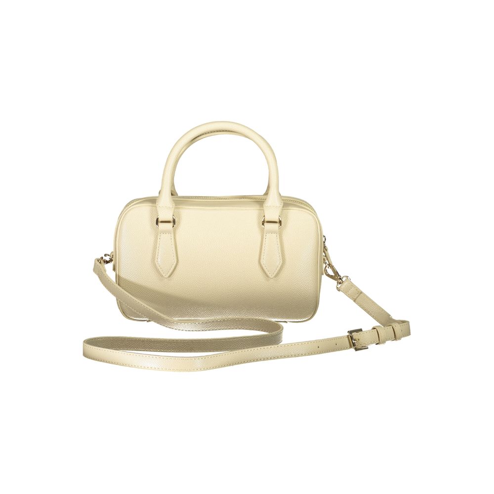 Mario Valentino Beige Leather Handbag with Adjustable Strap
