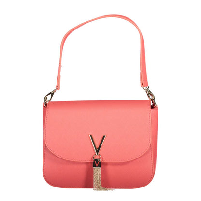 Mario Valentino Pink Faux Leather Women Handbag with Chain Strap
