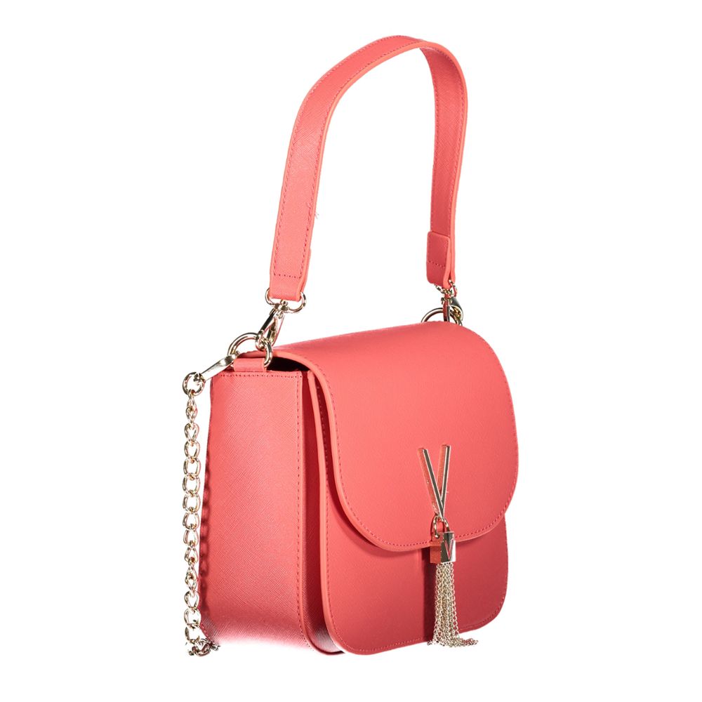 Mario Valentino Pink Faux Leather Women Handbag with Chain Strap