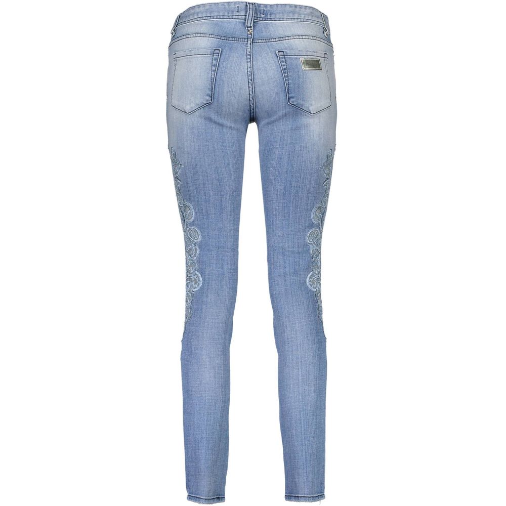 Just Cavalli Azzurro Cotton Women Jeans - Edgy Glamour Redefined