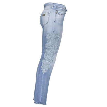 Just Cavalli Azzurro Cotton Women Jeans - Edgy Glamour Redefined