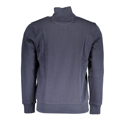La Martina Blue Cotton Men's Zip-Up Sweater