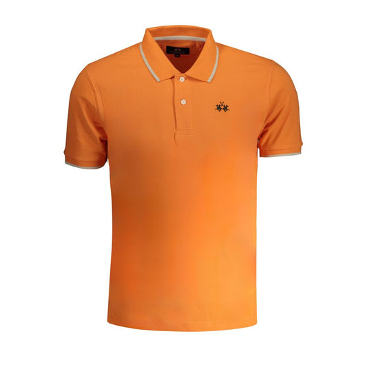 La Martina Orange Cotton Polo Shirt: A Fusion of Sport and Elegance