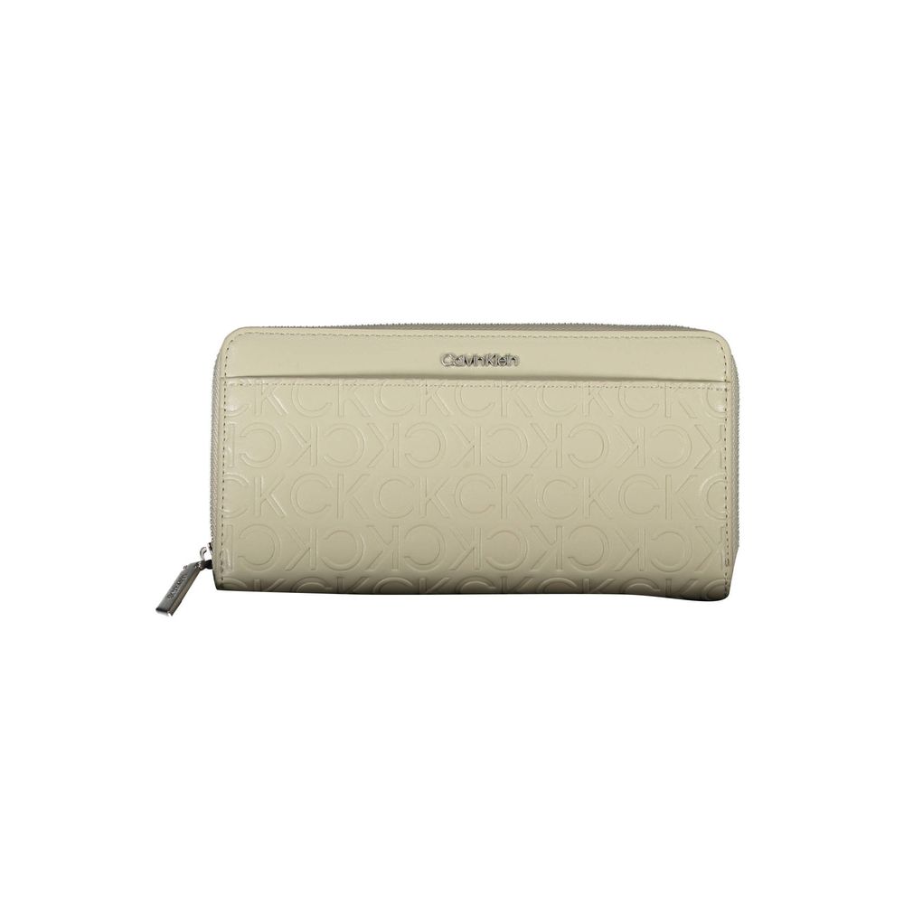 Calvin Klein Beige Faux Leather Women's Wallet