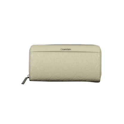 Calvin Klein Beige Faux Leather Women's Wallet