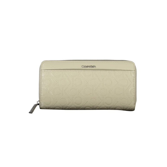 Calvin Klein Beige Faux Leather Women's Wallet