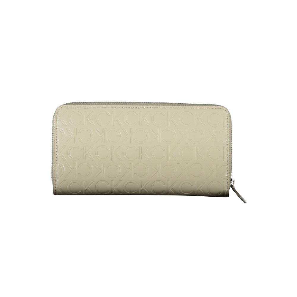 Calvin Klein Beige Faux Leather Women's Wallet