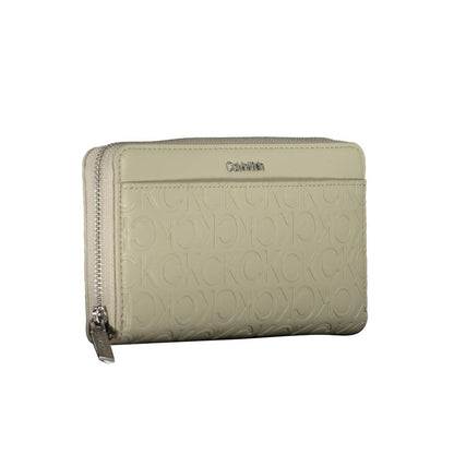Calvin Klein Beige Faux Leather Women's Wallet