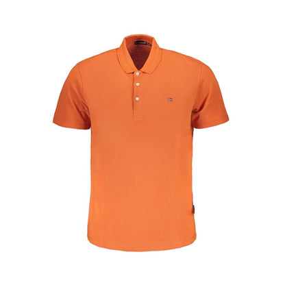 Napapijri Orange Cotton Polo Shirt - Stylish Comfort