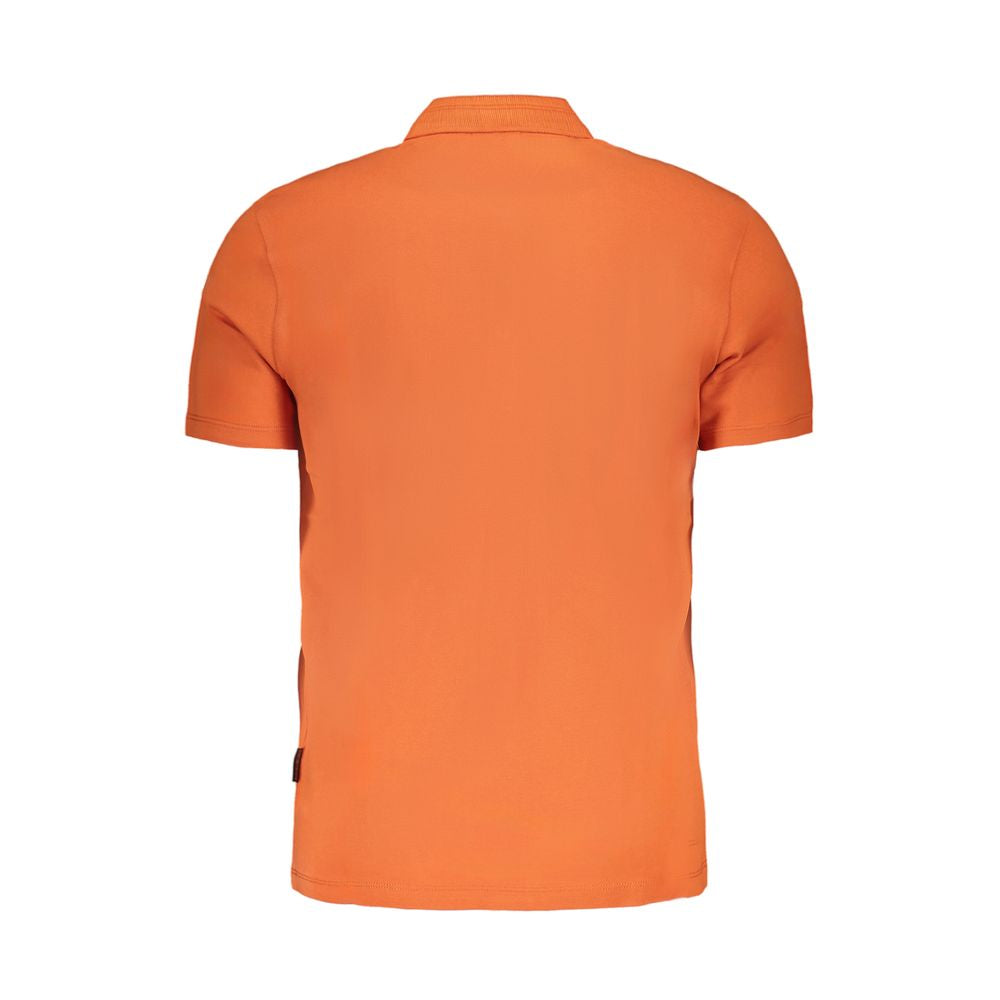 Napapijri Orange Cotton Polo Shirt - Stylish Comfort