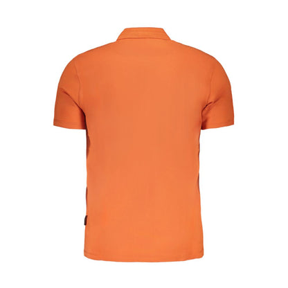 Napapijri Orange Cotton Polo Shirt - Stylish Comfort