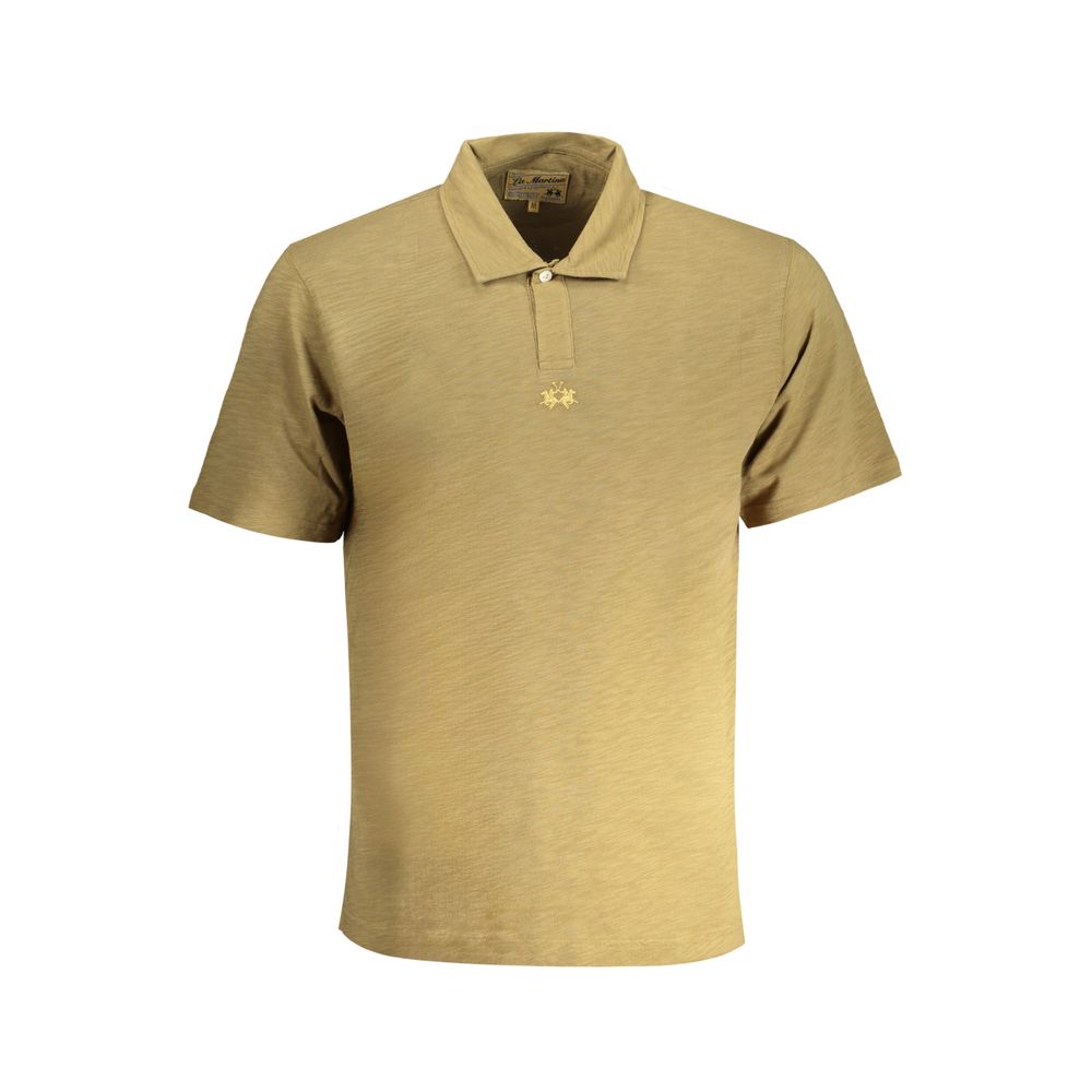 La Martina Green Cotton Polo Shirt - Timeless Elegance