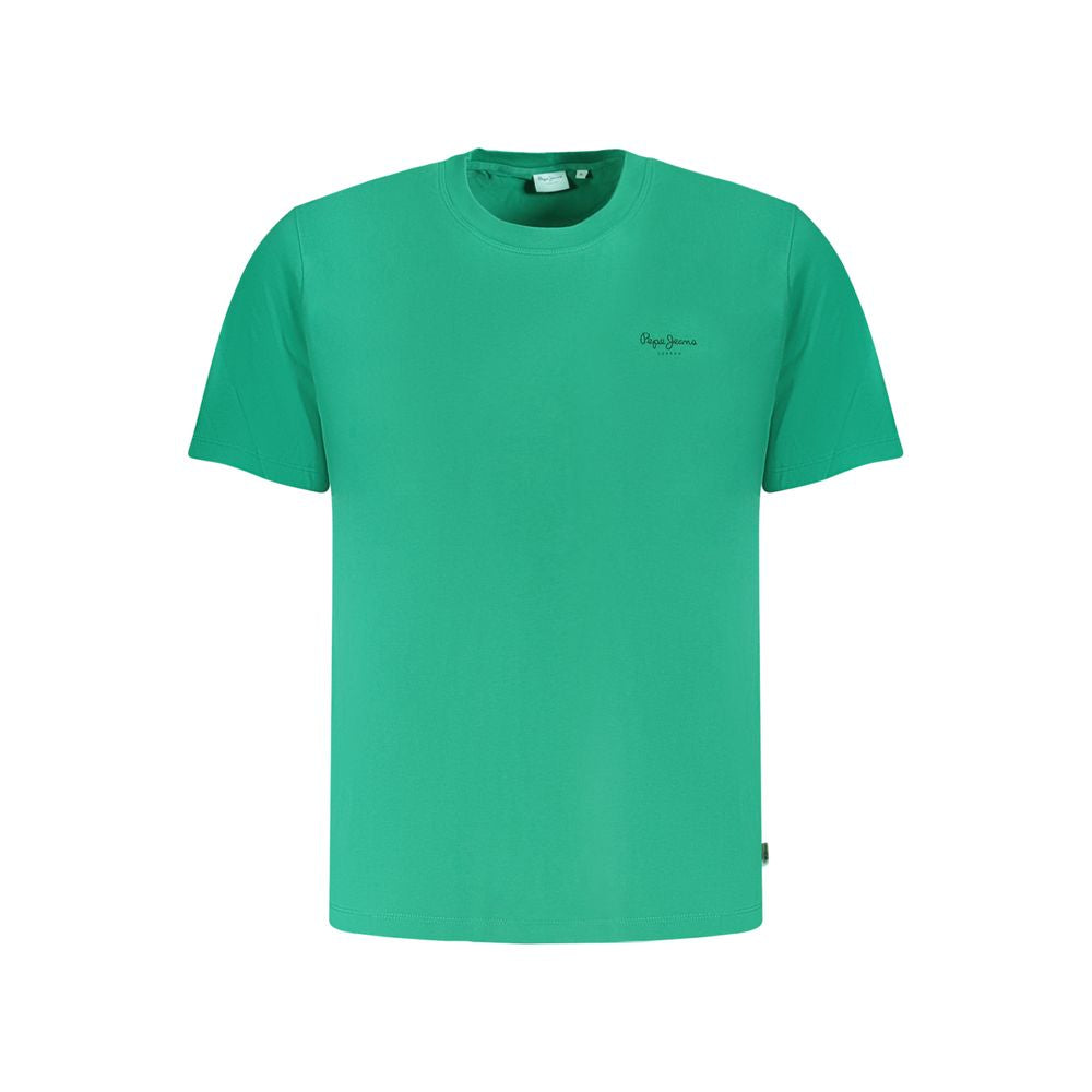 Pepe Jeans Green Cotton T-Shirt - Sustainable Style