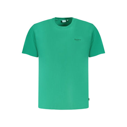 Pepe Jeans Green Cotton T-Shirt - Sustainable Style